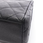 Chanel Handbag Quilted Black Caviar Leather Kiss Lock Chain — view 6
