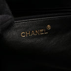 Chanel Handbag Quilted Black Caviar Leather Kiss Lock Chain — view 4