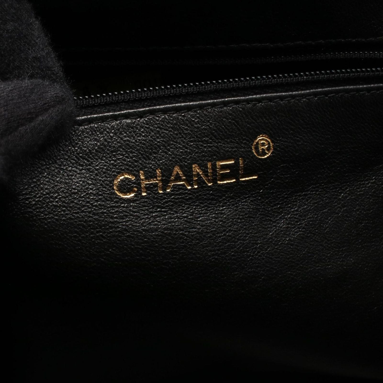 Chanel Handbag Quilted Black Caviar Leather Kiss Lock Chain — view 4
