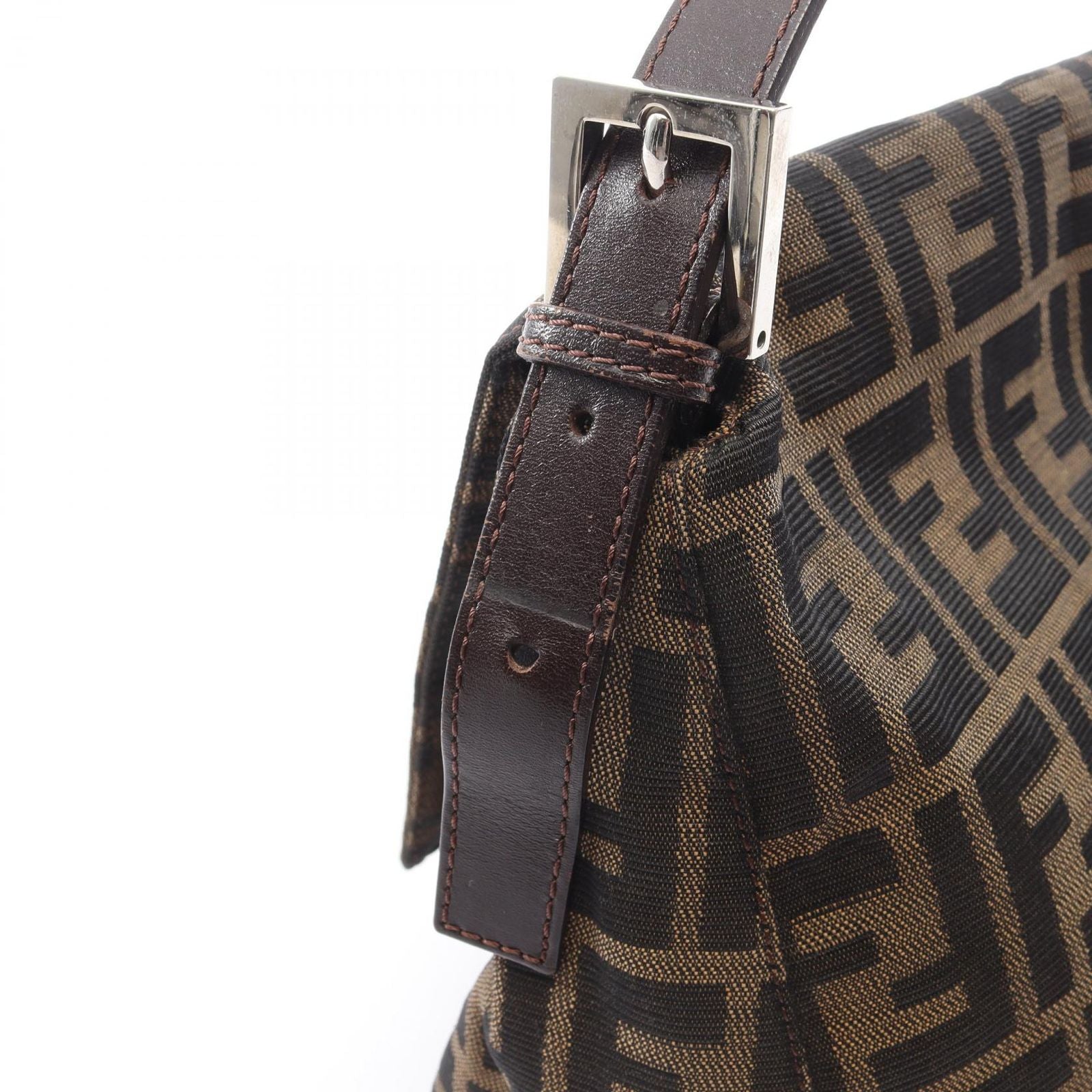 Fendi Handbag Mamma Bucket Zucca Brown Canvas Leather — view 6
