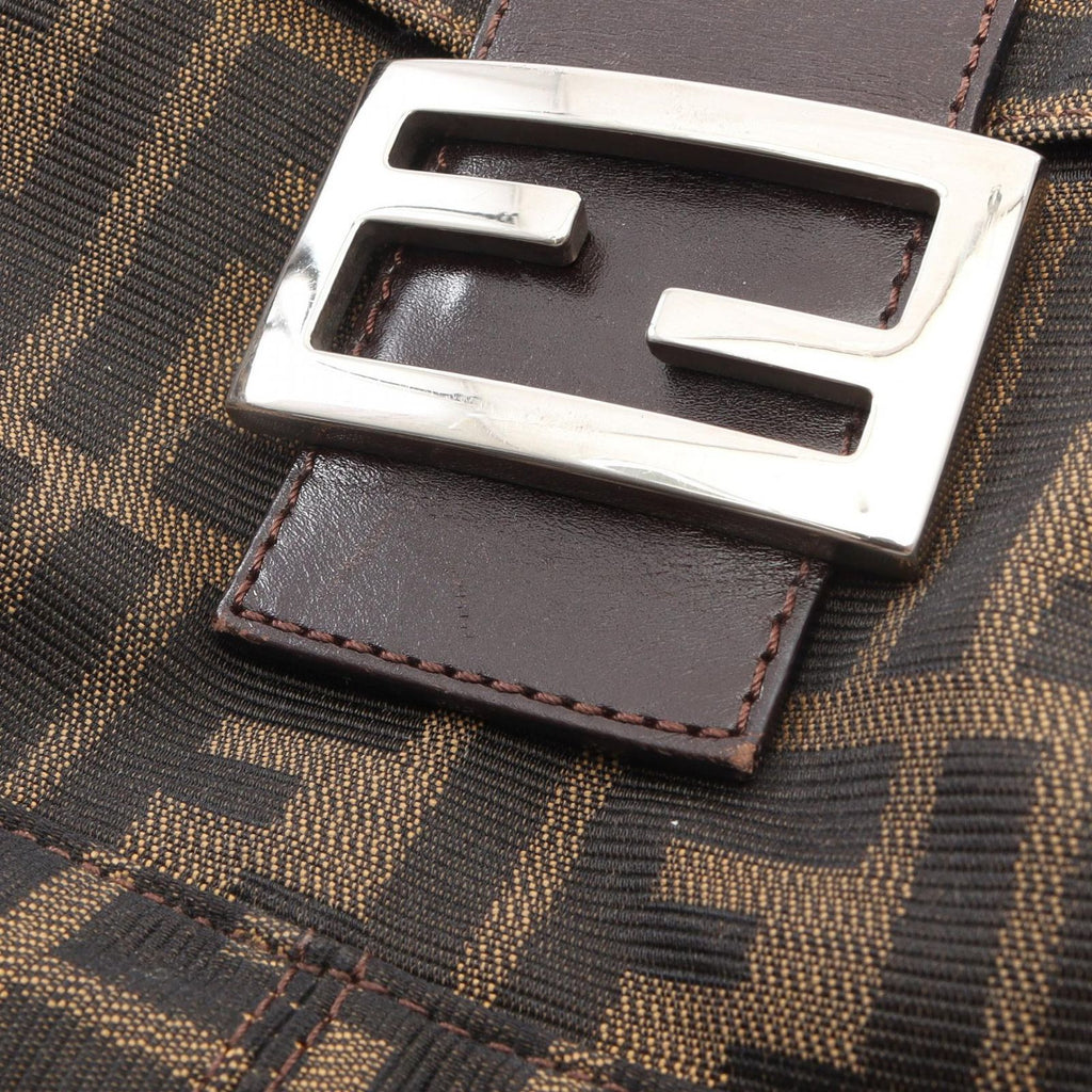 Fendi Handbag Mamma Bucket Zucca Brown Canvas Leather — view 9