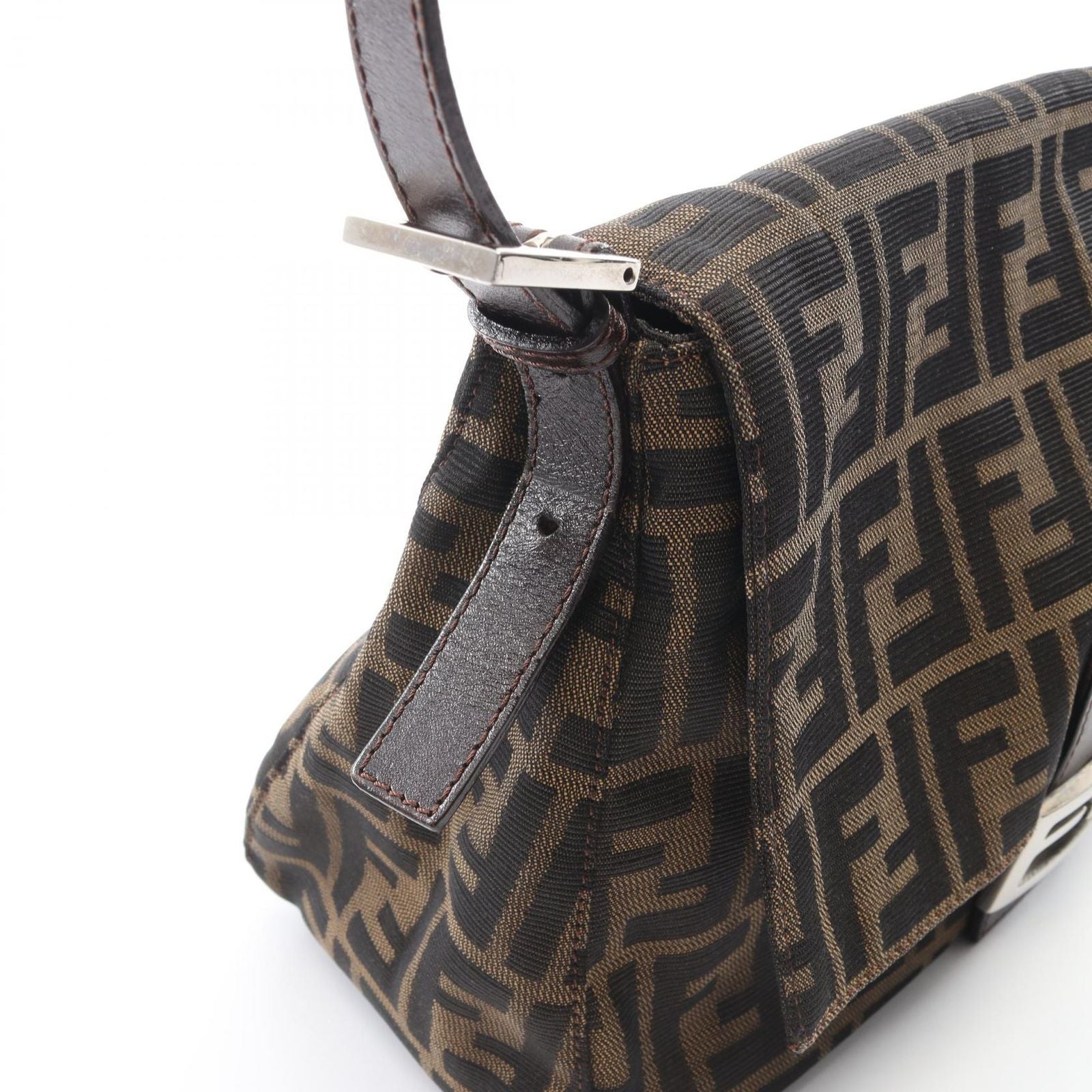 Fendi Handbag Mamma Bucket Zucca Brown Canvas Leather — view 7