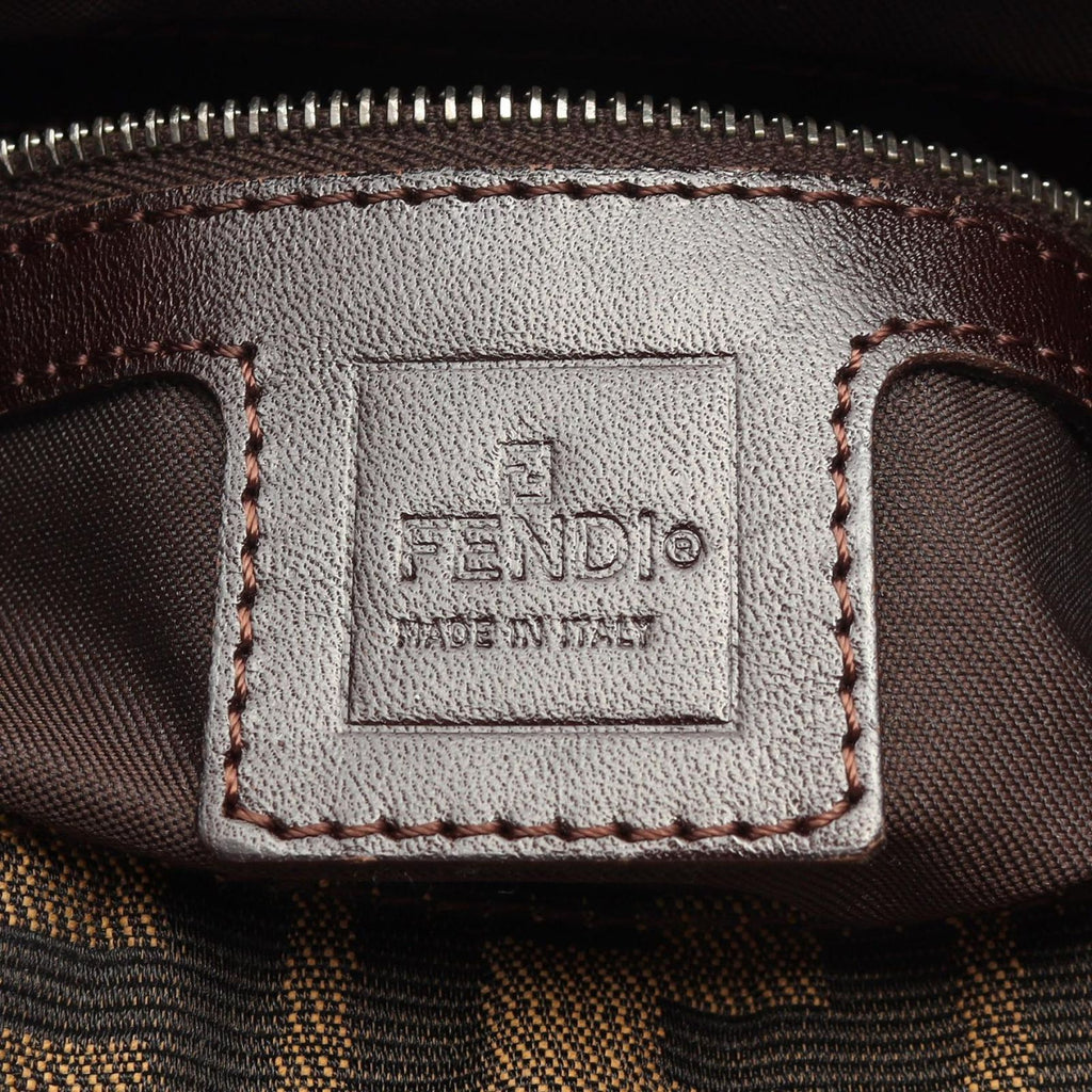 Fendi Handbag Mamma Bucket Zucca Brown Canvas Leather — view 4
