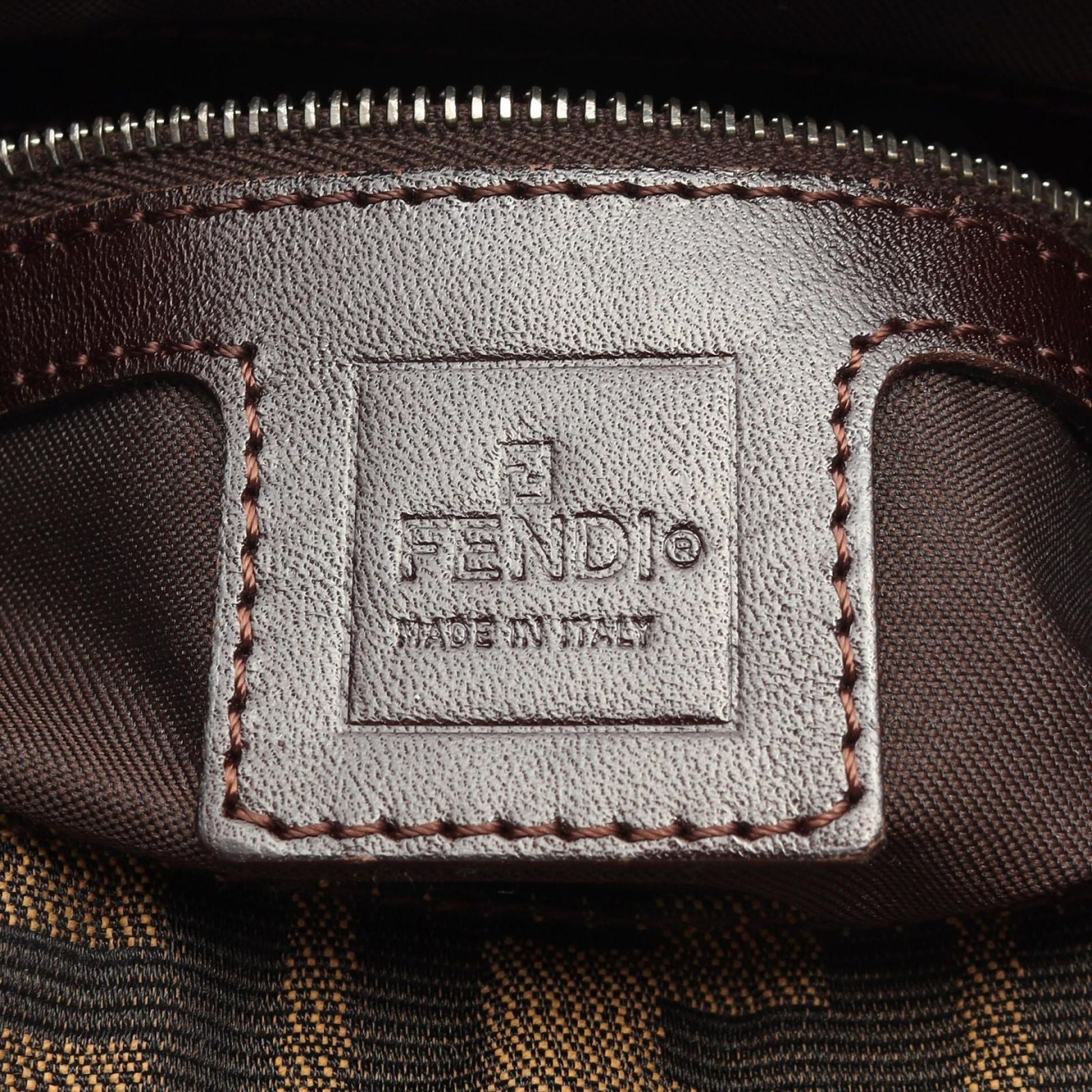 Fendi Handbag Mamma Bucket Zucca Brown Canvas Leather — view 4