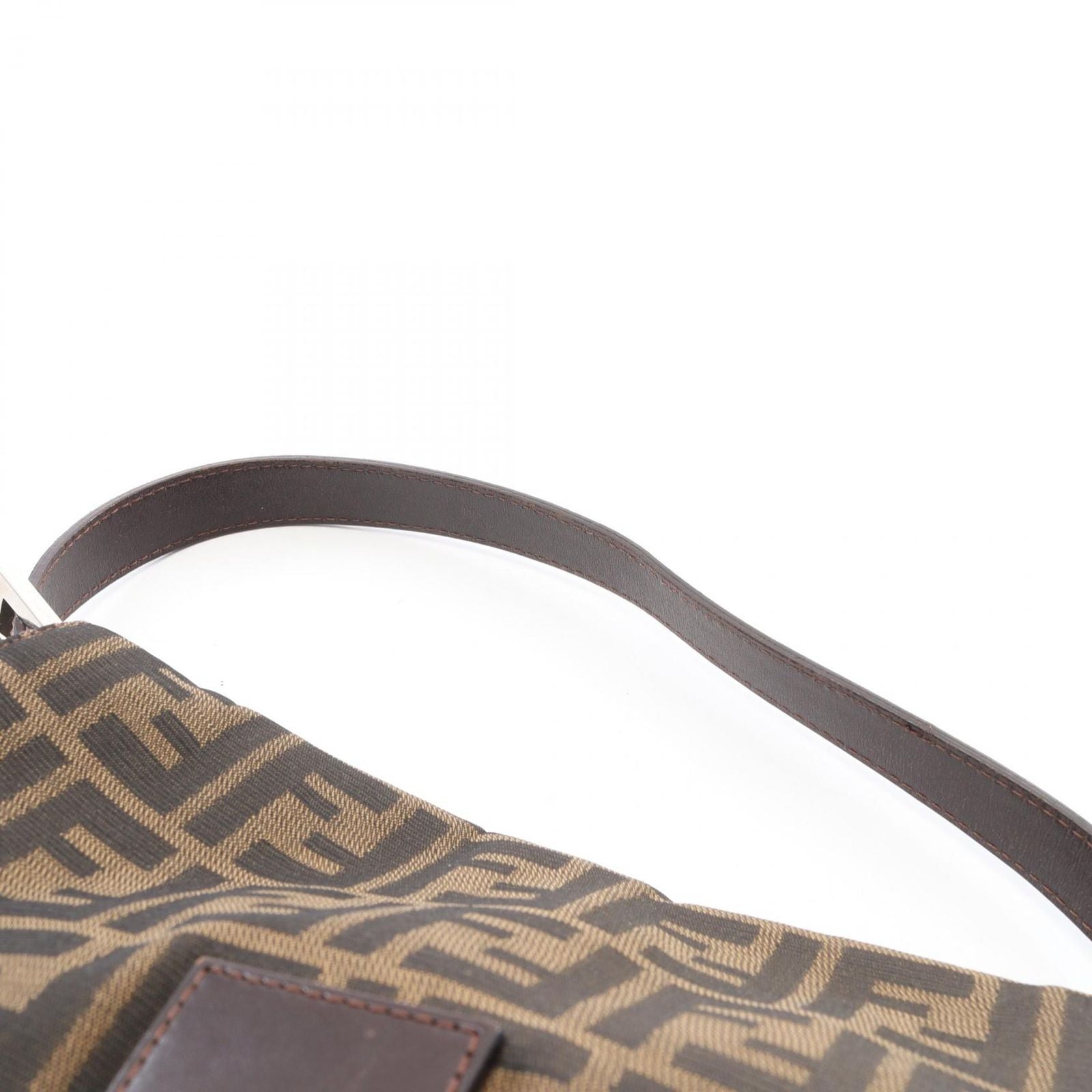 Fendi Handbag Mamma Bucket Zucca Brown Canvas Leather — view 8