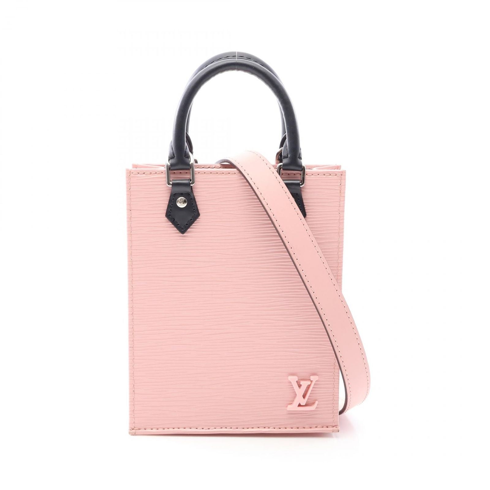 Louis Vuitton Handbag Sac Plat Epi Rosevalerine 2-Way Leather Petite