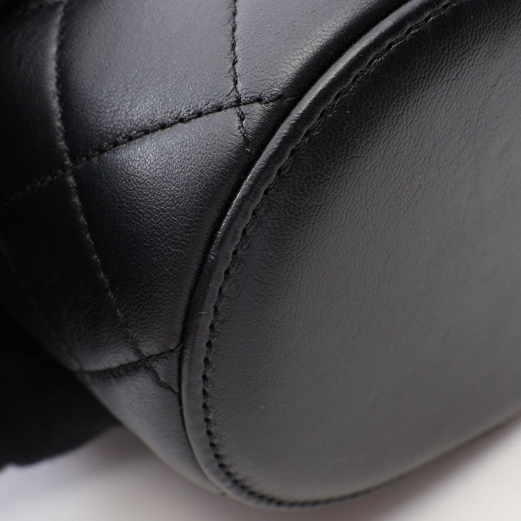 Chanel Shoulder Bag Quilted Small Vanity Black Lambskin Chain — view 6