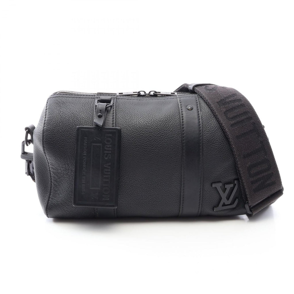 Louis Vuitton Shoulder Bag City Keepall Noir Leather