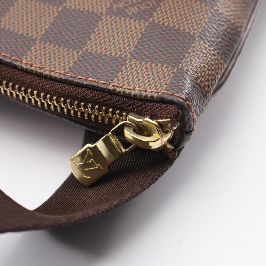 Louis Vuitton Shoulder Bag Pochette Melville Damier Ebene Canvas Leather — view 7