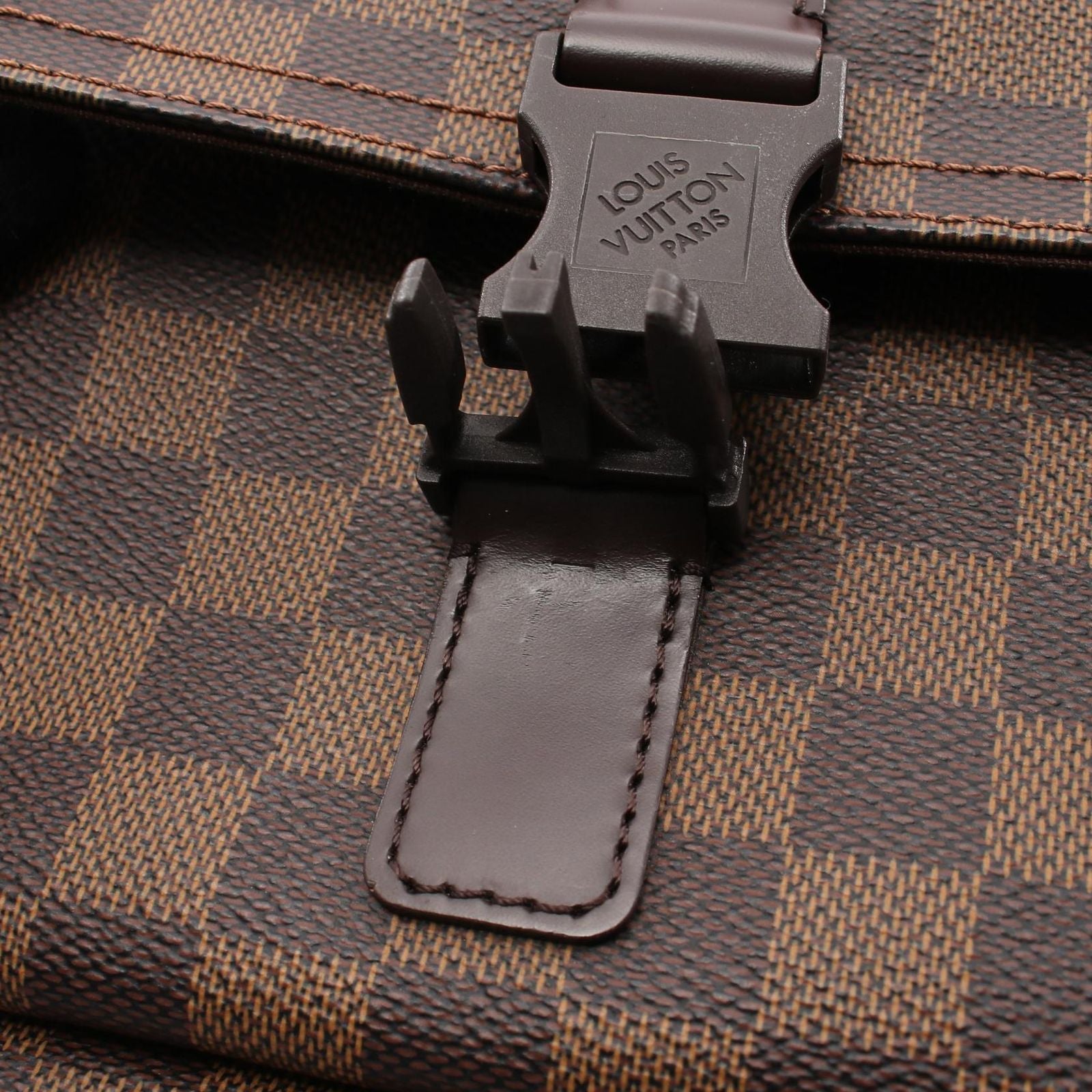 Louis Vuitton Shoulder Bag Pochette Melville Damier Ebene Canvas Leather — view 8