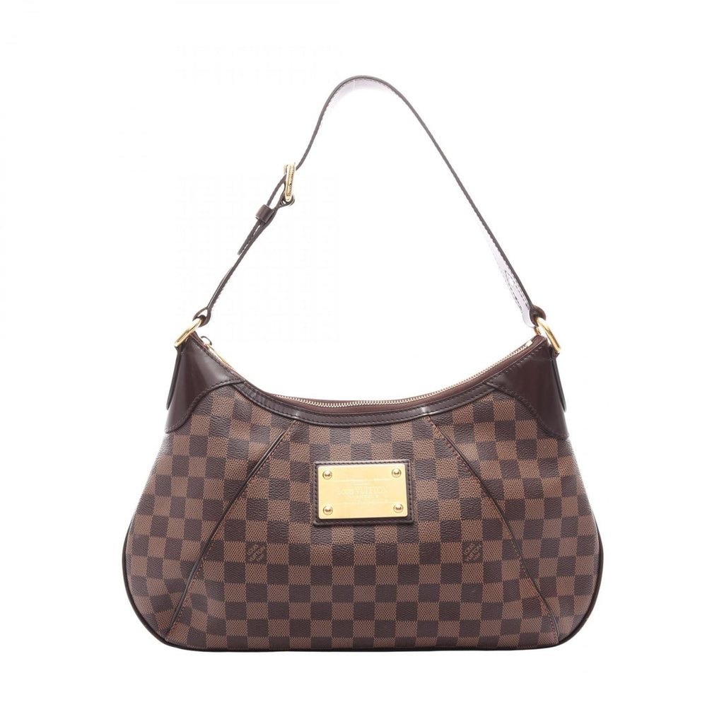 Louis Vuitton Shoulder Bag Thames GM Damier Ebene Canvas Leather