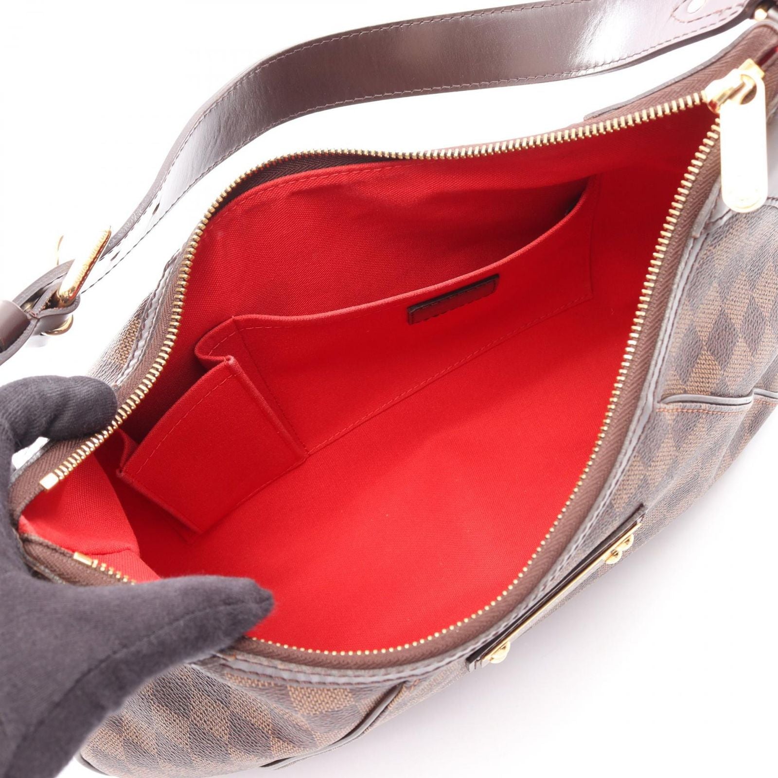 Louis Vuitton Shoulder Bag Thames GM Damier Ebene Canvas Leather — view 3