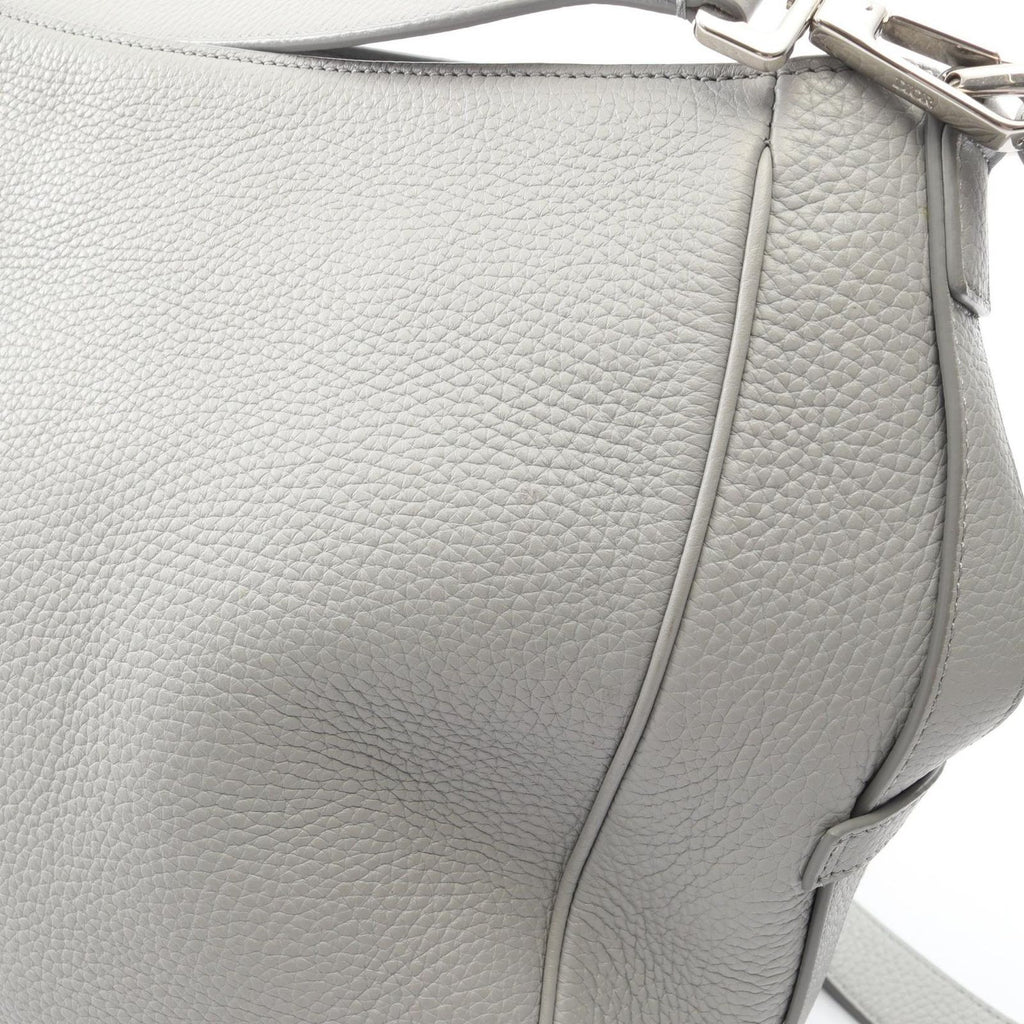 Dior Handbag Saddle Soft Bag 2-Way Gray Leather — view 6
