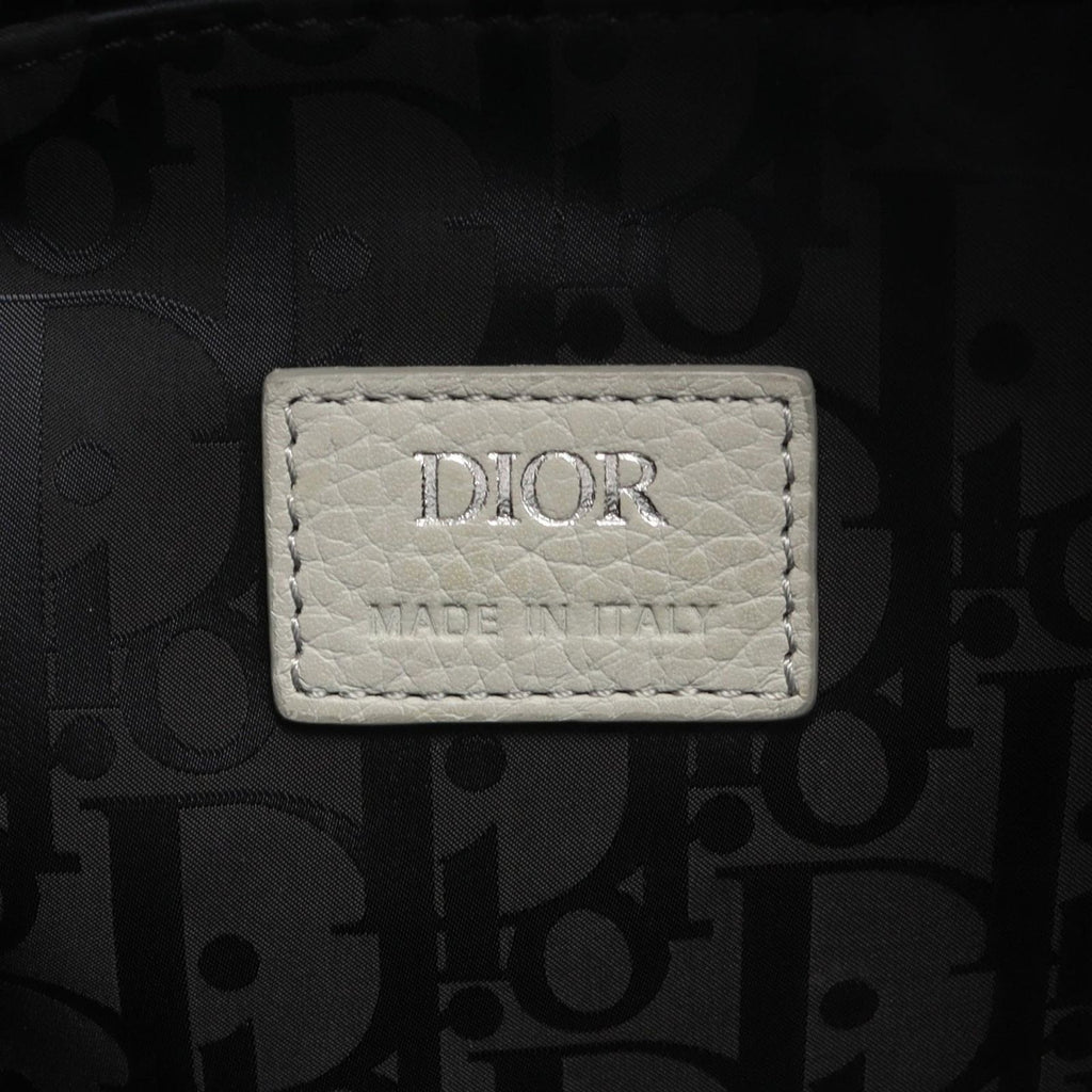 Dior Handbag Saddle Soft Bag 2-Way Gray Leather — view 4