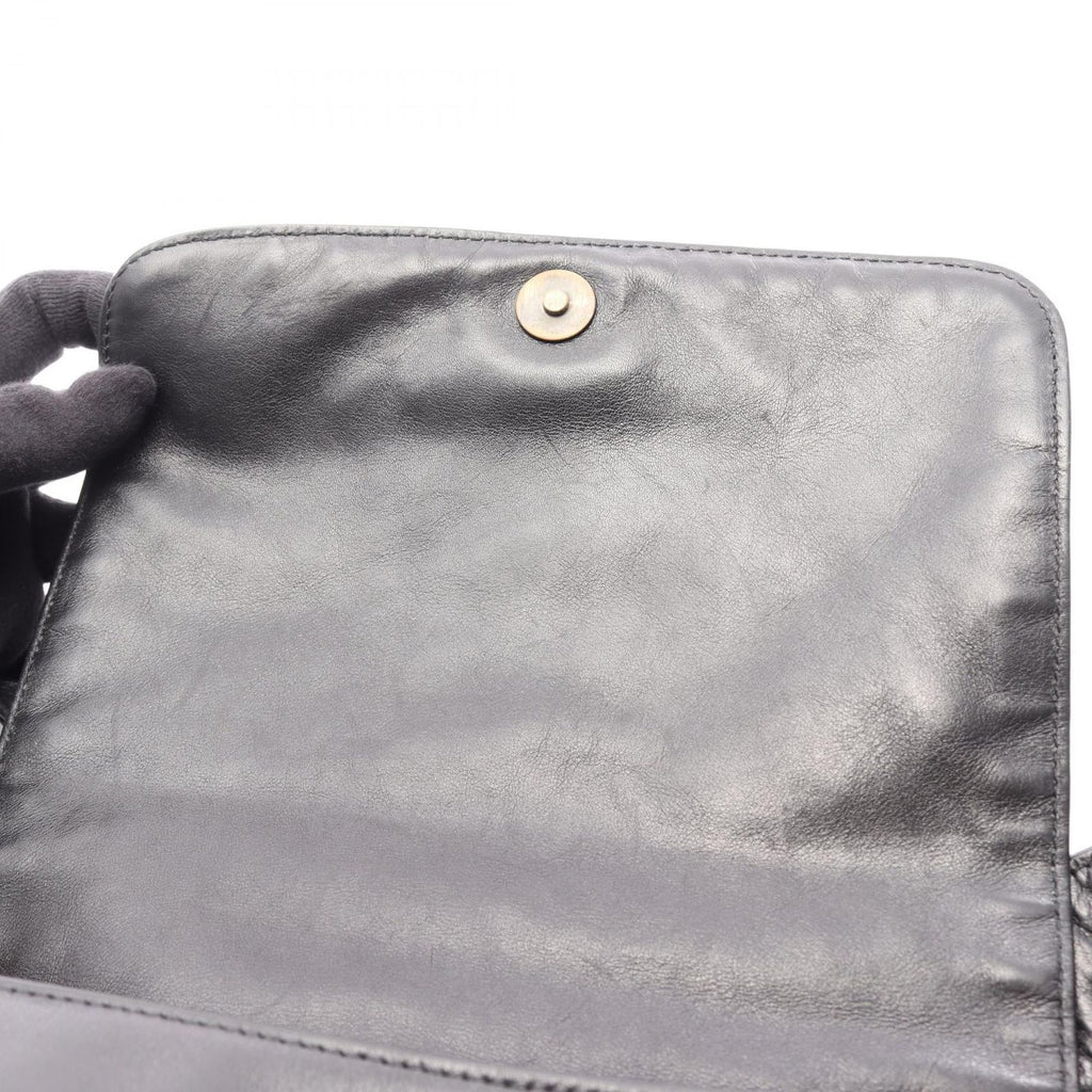 Chanel Shoulder Bag CC Logo Black Lambskin CC — view 7