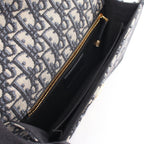Dior Shoulder Bag 30 Montaigne Oblique Jacquard Navy Canvas Leather — view 3