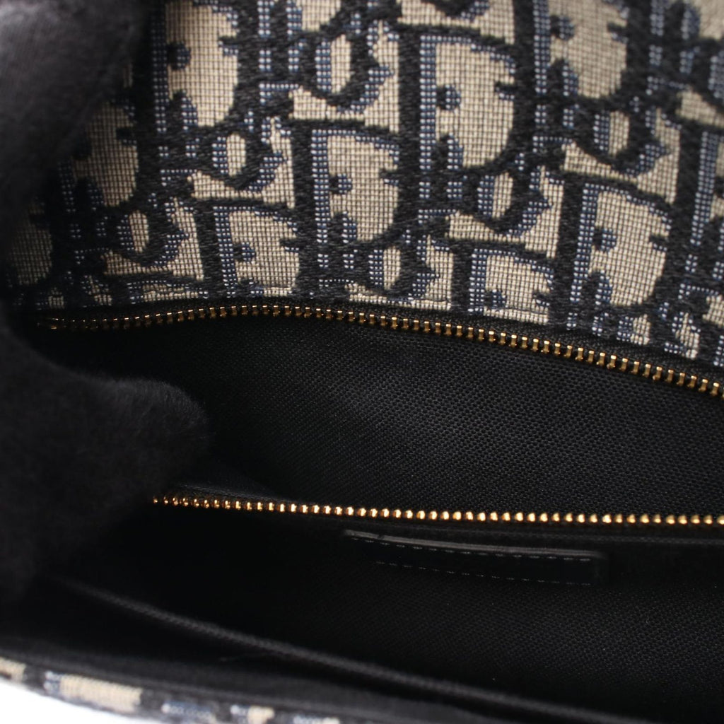 Dior Shoulder Bag 30 Montaigne Oblique Jacquard Navy Canvas Leather — view 5
