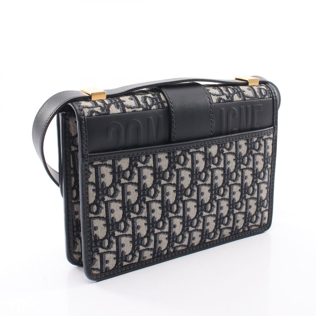 Dior Shoulder Bag 30 Montaigne Oblique Jacquard Navy Canvas Leather — view 2