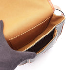 Celine Shoulder Bag Folco Triomphe Black Brown Canvas Leather — view 3