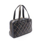 Chanel Handbag Wild Stitch Black Leather — view 2