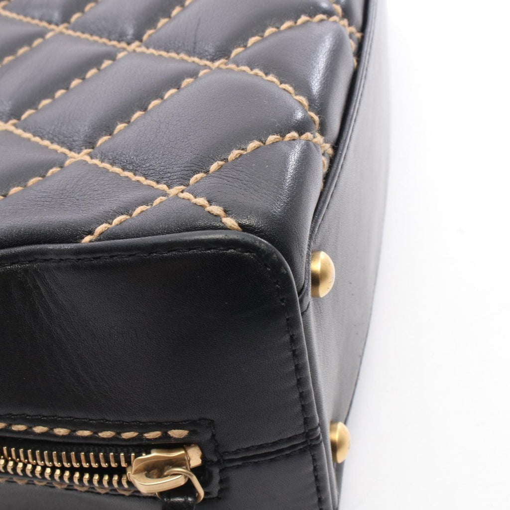 Chanel Handbag Wild Stitch Black Leather — view 9