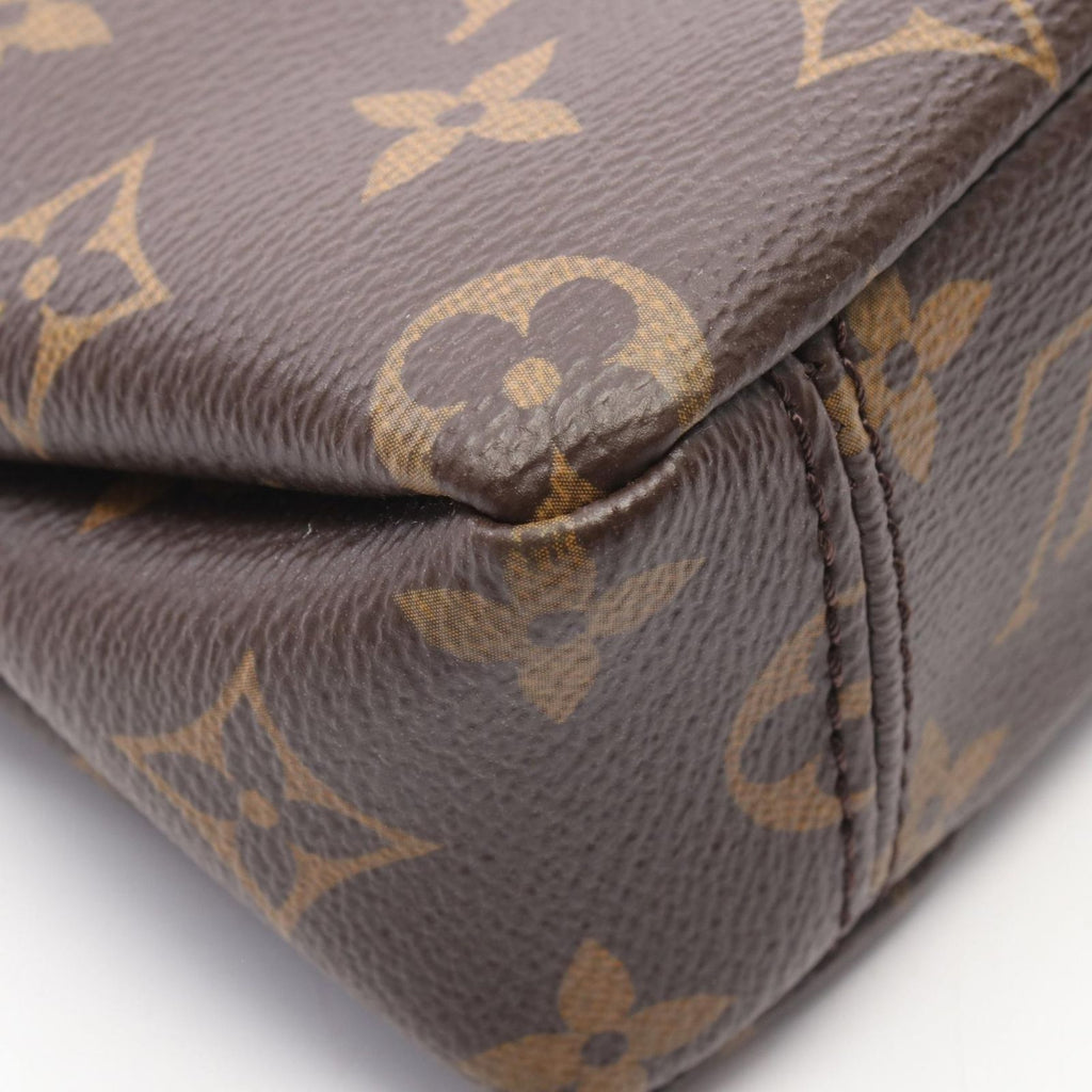 Louis Vuitton Shoulder Bag Nano Pallas 2-Way Noir Canvas Leather — view 6