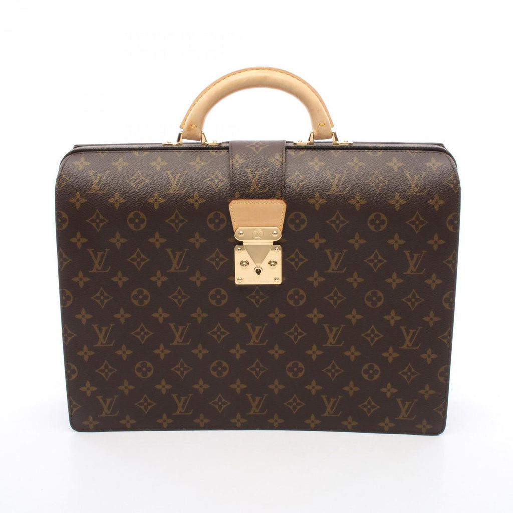 Louis Vuitton Briefcase Serviette Fermoir Canvas Leather