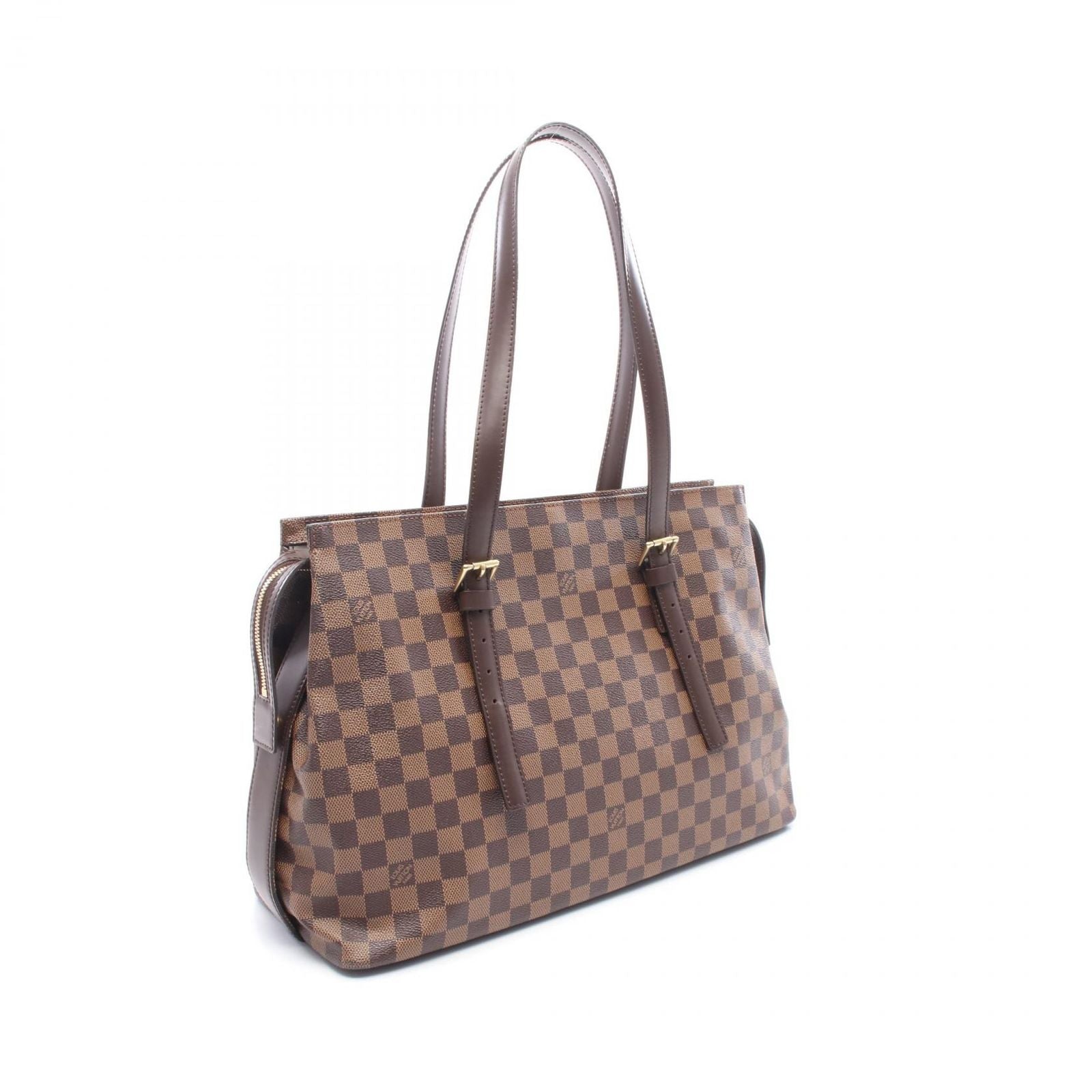 Louis Vuitton Tote Chelsea Damier Ebene Canvas Leather — view 2