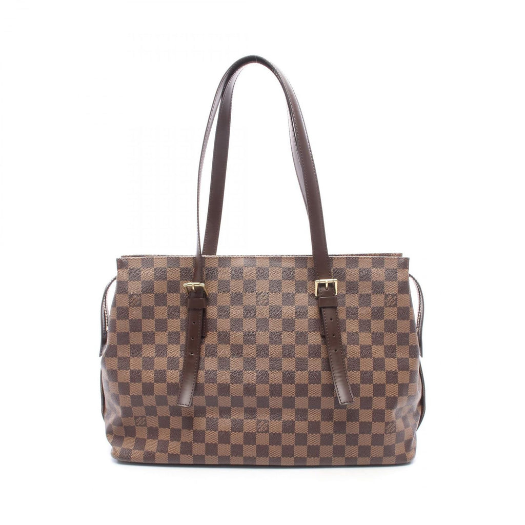 Louis Vuitton Tote Chelsea Damier Ebene Canvas Leather