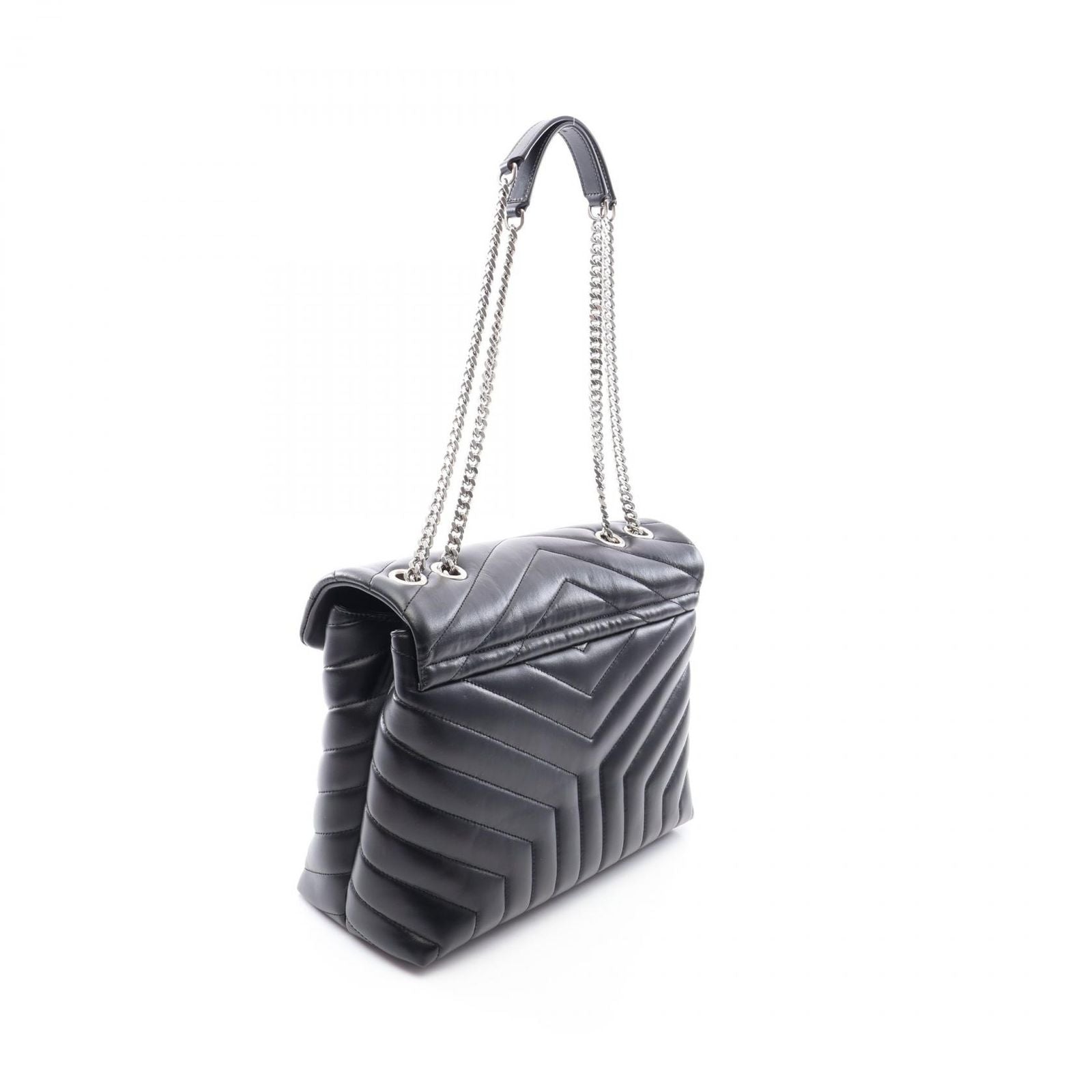 Saint Laurent Paris Tote Loulou Black Leather — view 2