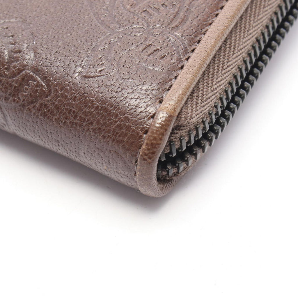 Bottega Veneta Round Wallet Butterfly Motif Brown Leather — view 6
