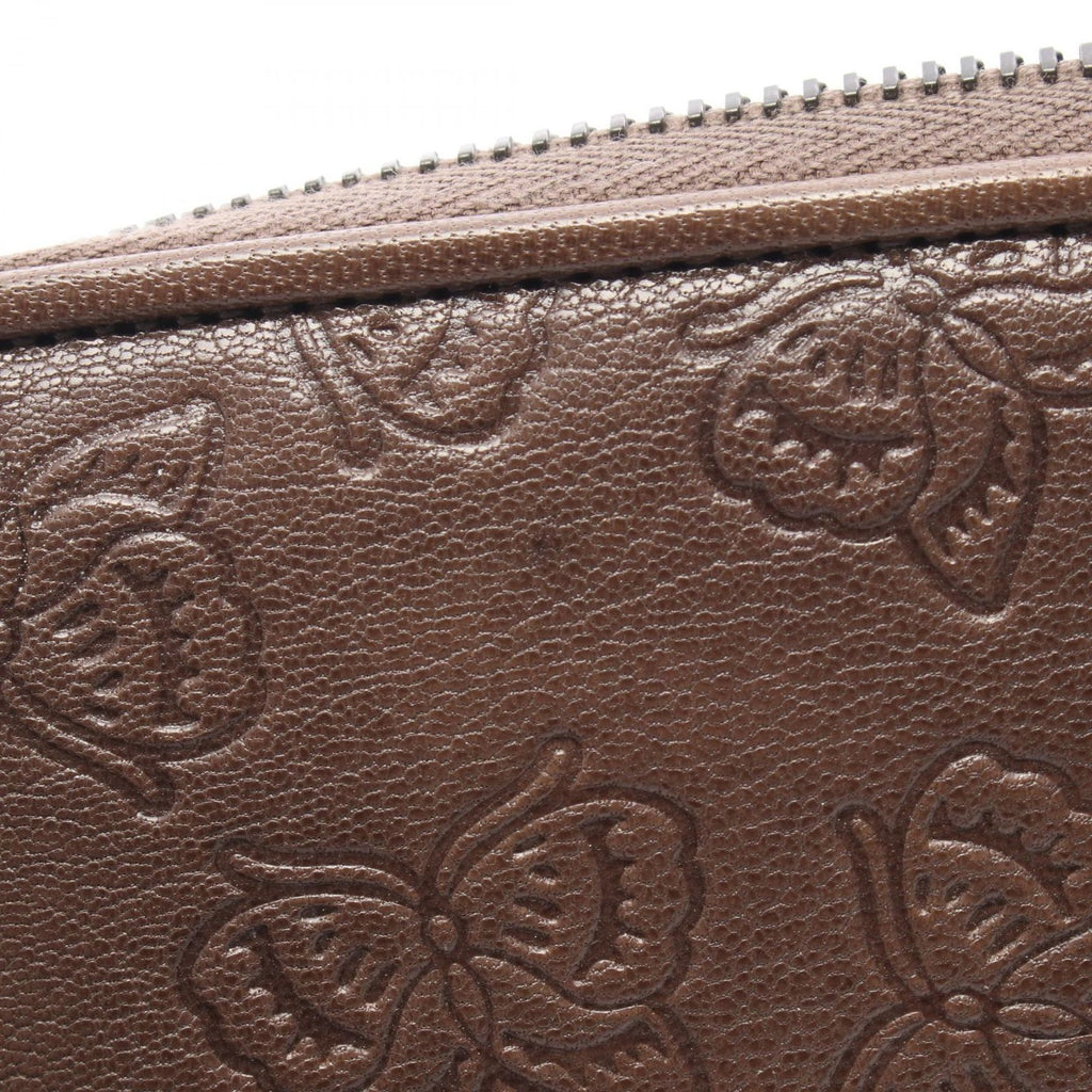 Bottega Veneta Round Wallet Butterfly Motif Brown Leather — view 5