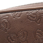 Bottega Veneta Round Wallet Butterfly Motif Brown Leather — view 5