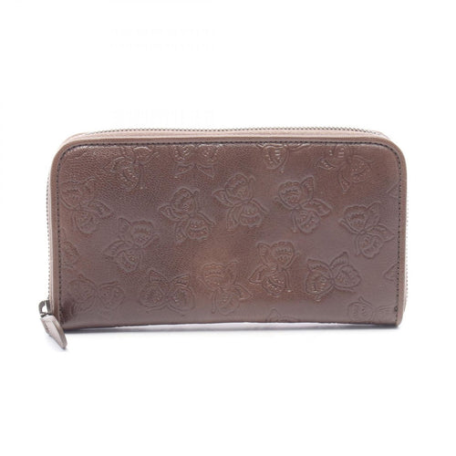 Bottega Veneta Round Wallet Butterfly Motif Brown Leather