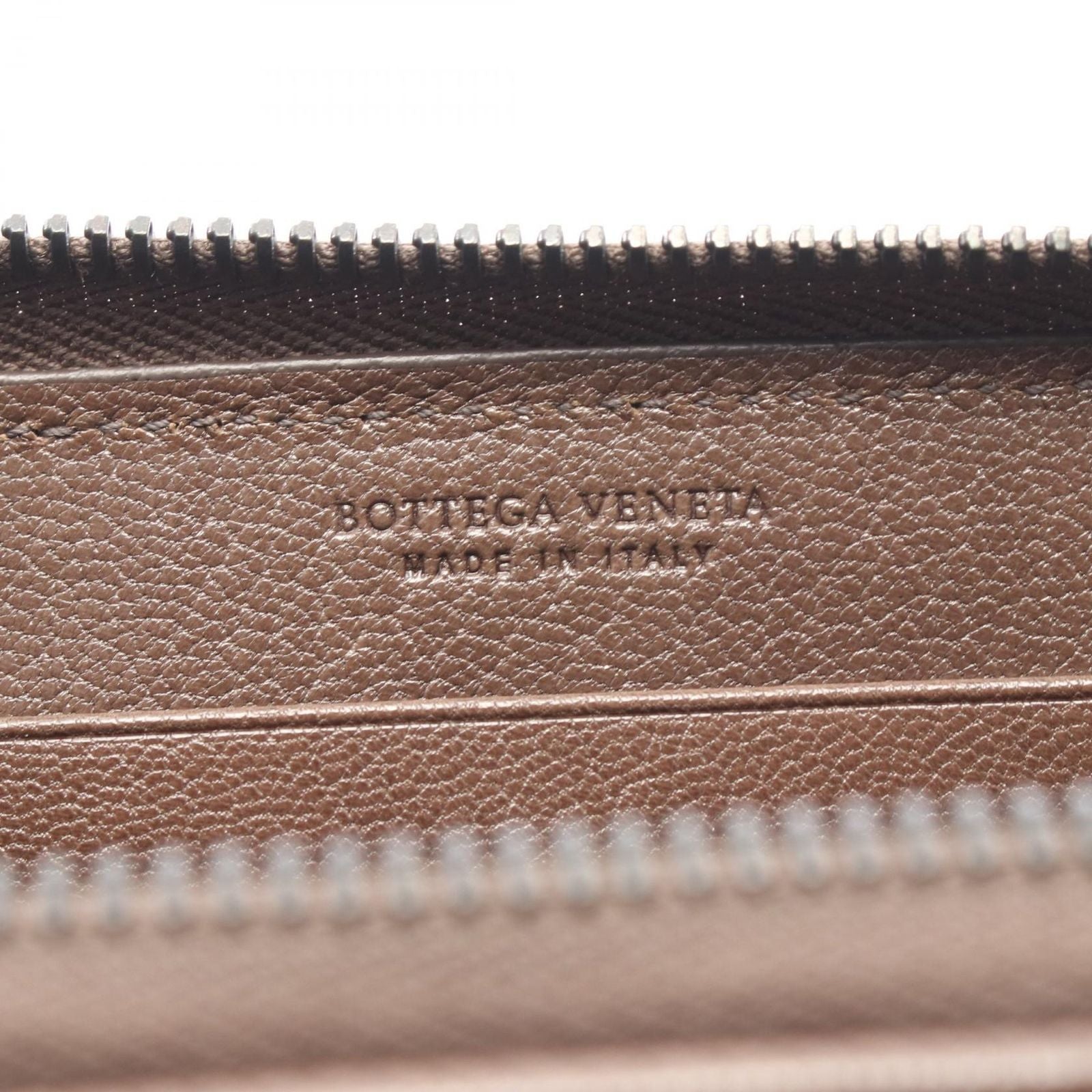 Bottega Veneta Round Wallet Butterfly Motif Brown Leather — view 4