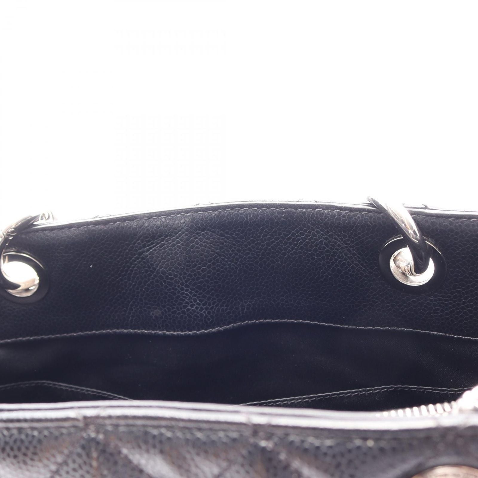 Chanel Tote Quilted Grand Shopping GST Black Caviar Leather GST Chain — view 6