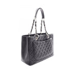 Chanel Tote Quilted Grand Shopping GST Black Caviar Leather GST Chain — view 2
