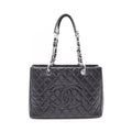 Chanel Tote Quilted Grand Shopping GST Black Caviar Leather GST Chain