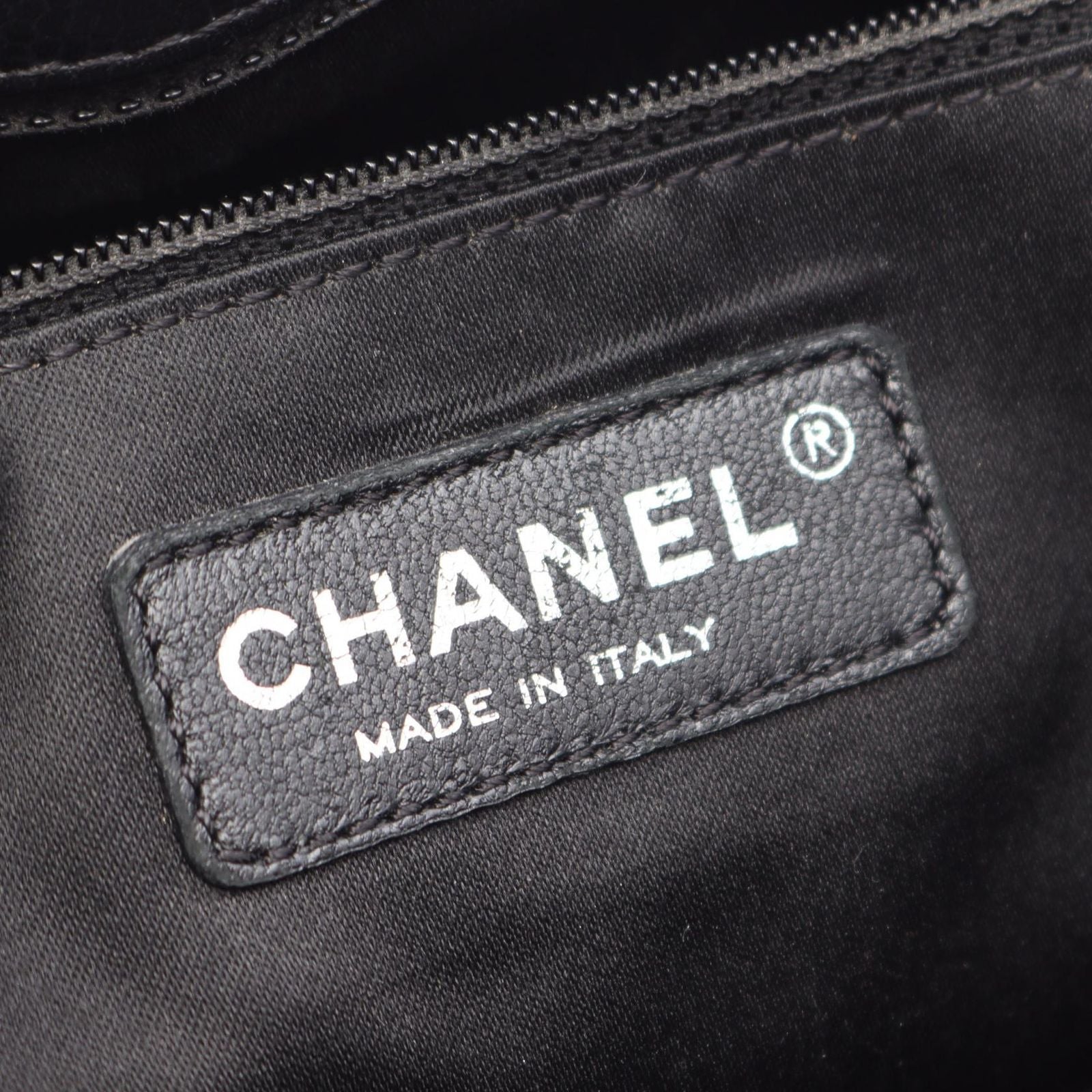 Chanel Tote Quilted Grand Shopping GST Black Caviar Leather GST Chain — view 4