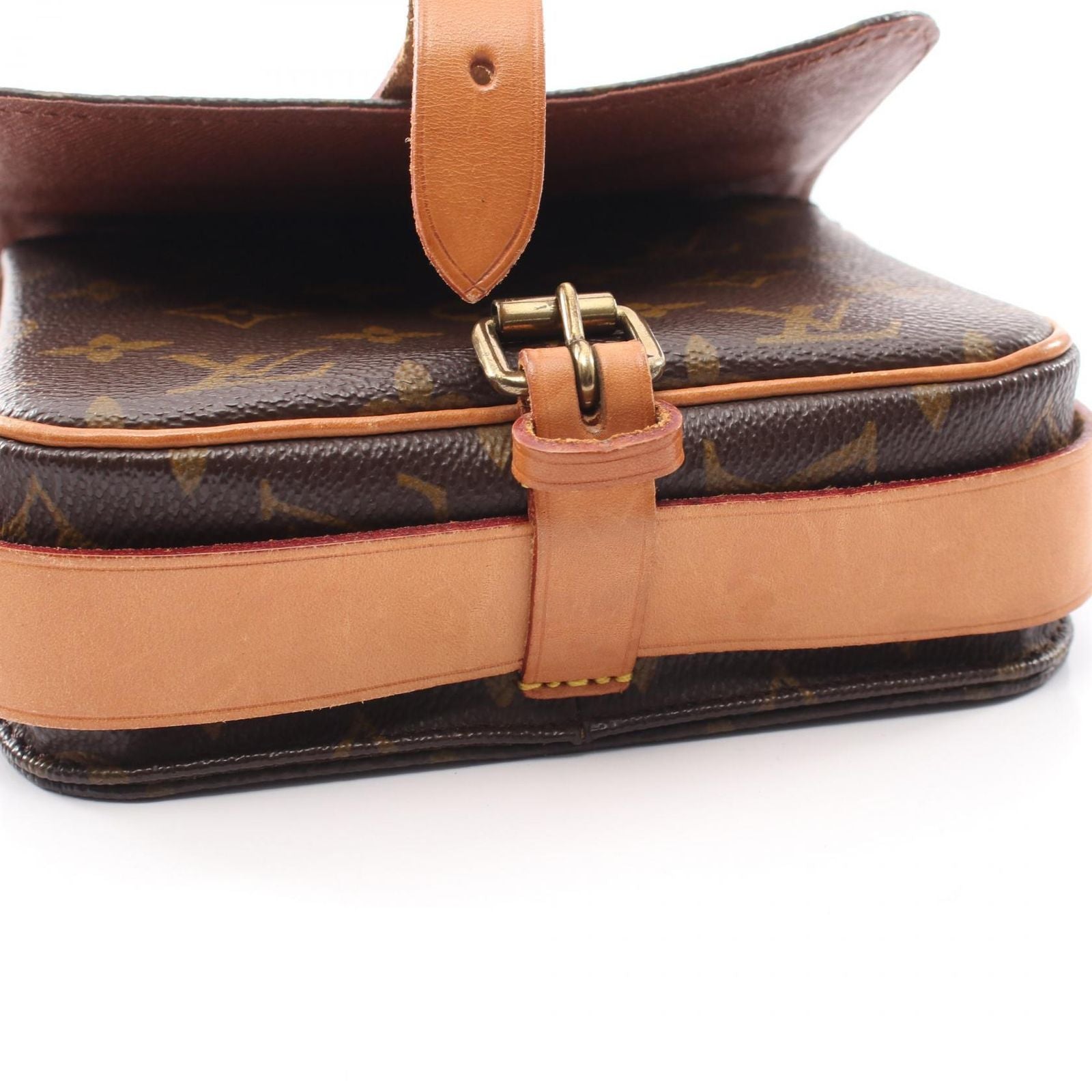 Louis Vuitton Shoulder Bag Cartouchiere PM Canvas Leather — view 7