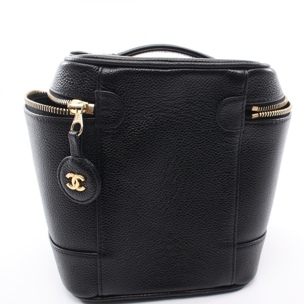 Chanel Handbag CC Logo Black Caviar Leather — view 9
