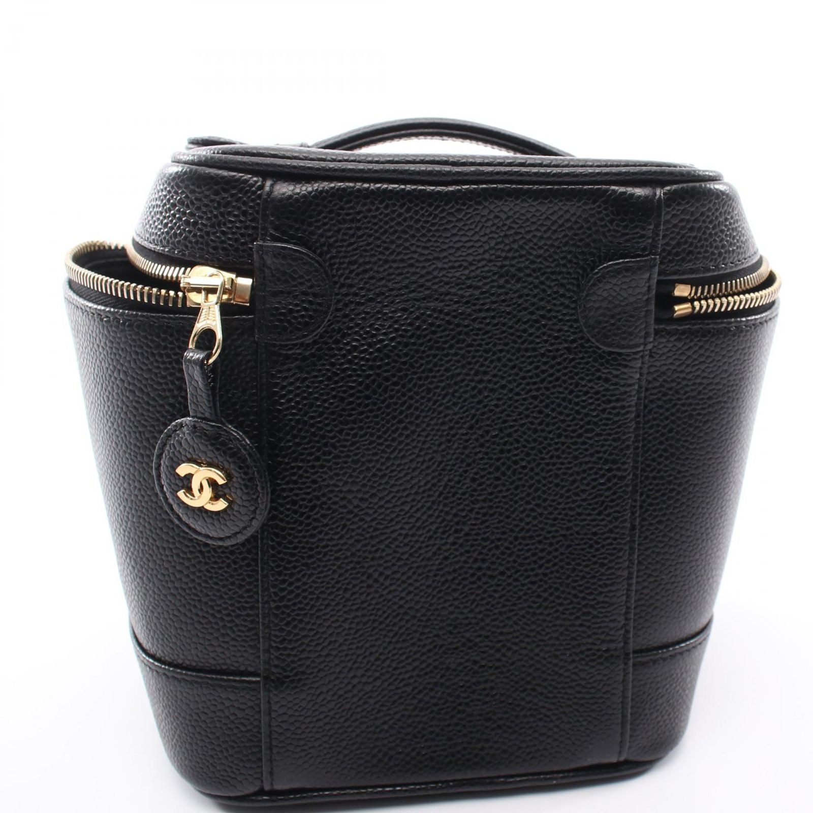 Chanel Handbag CC Logo Black Caviar Leather — view 9