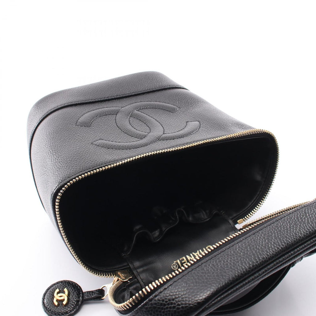 Chanel Handbag CC Logo Black Caviar Leather — view 8