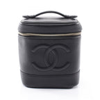 Chanel Handbag CC Logo Black Caviar Leather