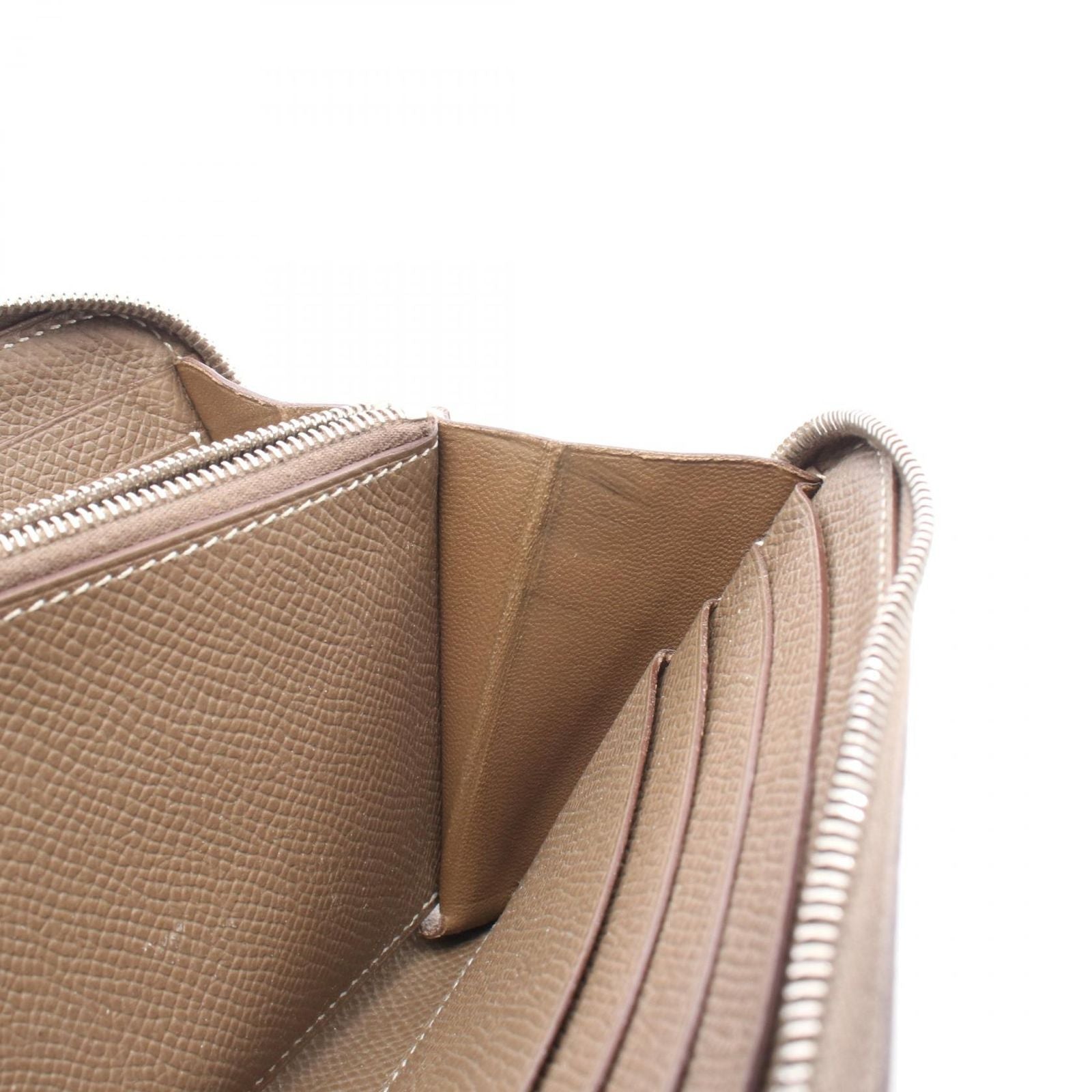 Hermes Round Wallet Azap Long Etoupe Leather Calf Long Classic — view 7