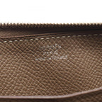 Hermes Round Wallet Azap Long Etoupe Leather Calf Long Classic — view 4