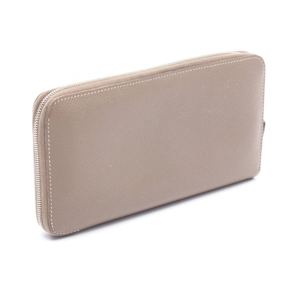Hermes Round Wallet Azap Long Etoupe Leather Calf Long Classic — view 2