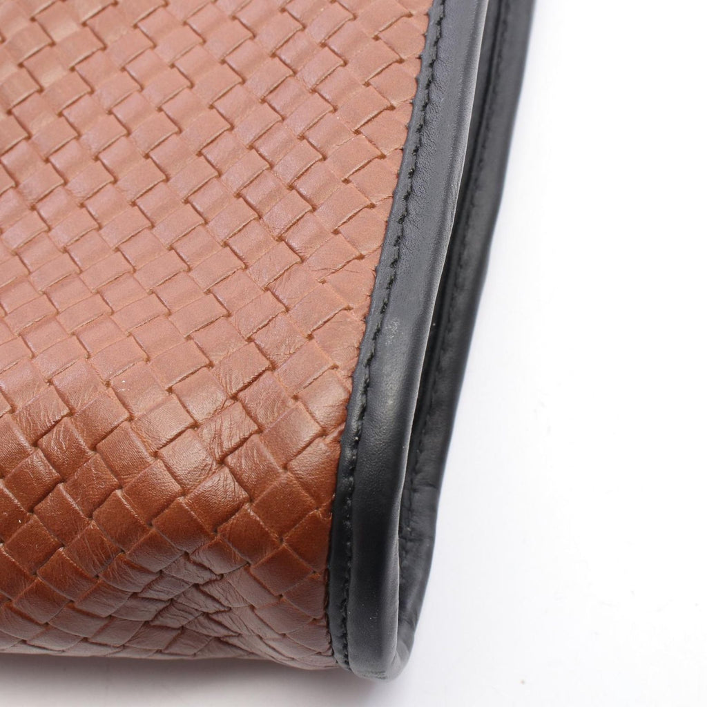 Bottega Veneta Briefcase Intrecciato 2-Way Brown Black Leather — view 7