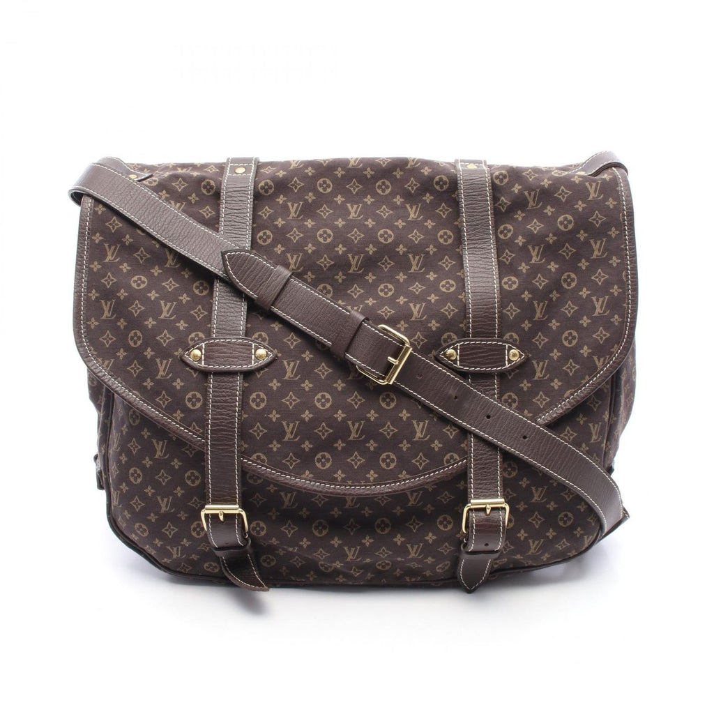 Louis Vuitton Shoulder Bag Saumur XL Ebene Canvas Leather