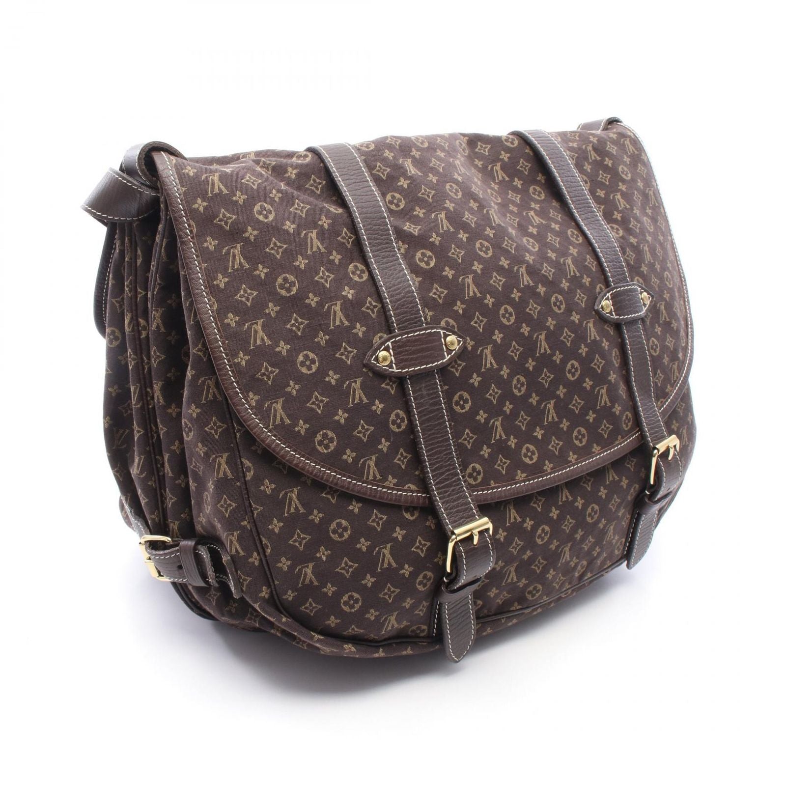 Louis Vuitton Shoulder Bag Saumur XL Ebene Canvas Leather — view 2